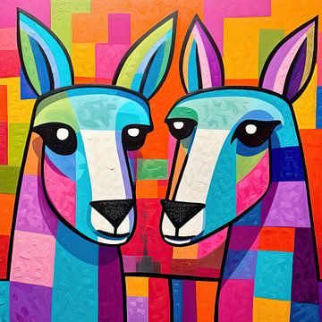 Painting Colourful Donkeys | Whispers in Colour Palette by ARTEO Paintings