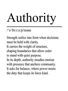 Definitie autoriteit - Wit van WordsThatInspire