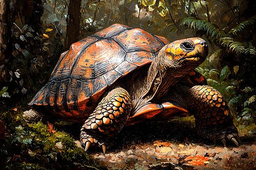 Schildpad in het bos