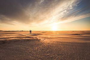 Sonnenuntergang am Strand von Zeeland