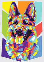 Duitse Herder WPAP Kunst