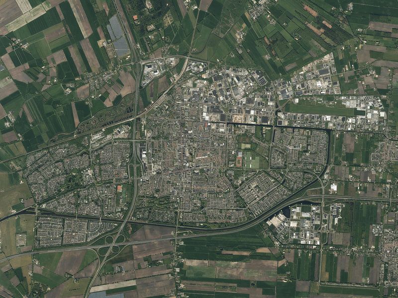 Aerial photo of Hoogeveen by Maps Are Art