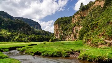 Landschap bij Wenchi (Ethiopië) van Arie Maasland