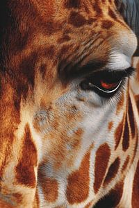Giraffenauge im Fokus Flecken der Stille