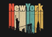 Vintage Skyline van New York