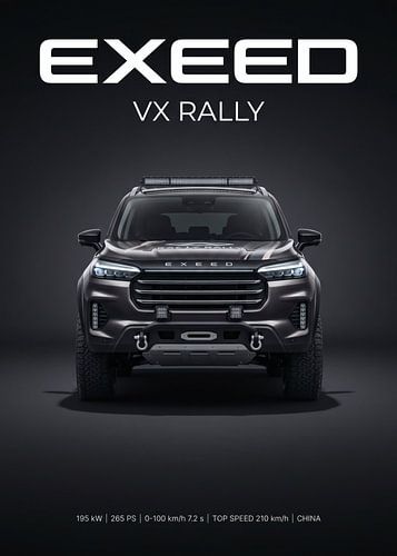 Exeed VX Rally – Studioaufnahme von vorne