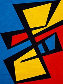 ABSTRAKTE GEOMETRISCHE KUNST IN MODERNEN FARBEN von Online Arts