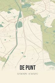 Vintage map of De Punt (Drenthe) by Prints of Place