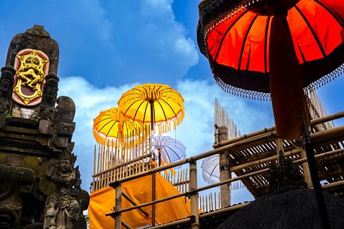 Ceremonial umbrellas in Bali