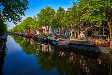 Blick auf die Keizersgracht von der Pastoorsbrug-Brücke in Amsterdam, von Amsterdam.Photos