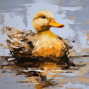 Goldene Ente abstrakt