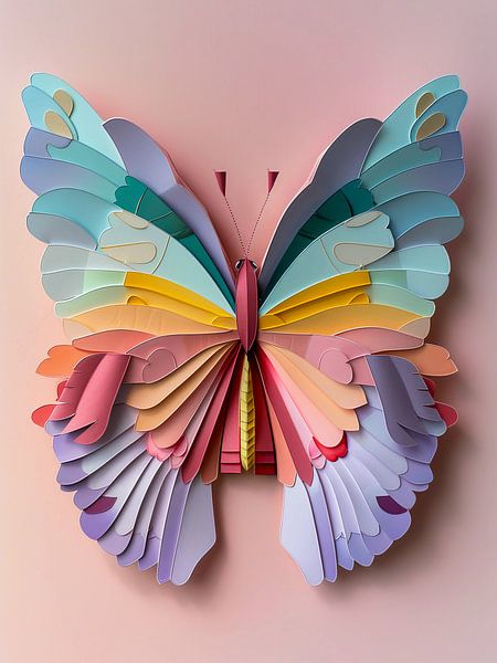 Papillon en papier 3d par haroulita