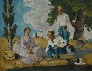 Picknick aan de oever van de rivier (1873-74) van Peter Balan
