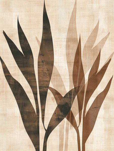 Abstract Leaf painting | Leaf Whispers by Modern Collection