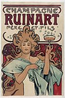 Champagne Ruinart by Alphonse Mucha