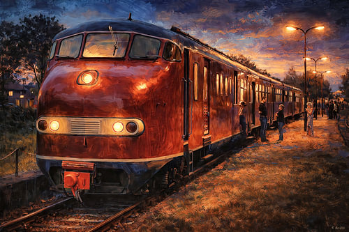 Plan du train diesel @ Wijlre
