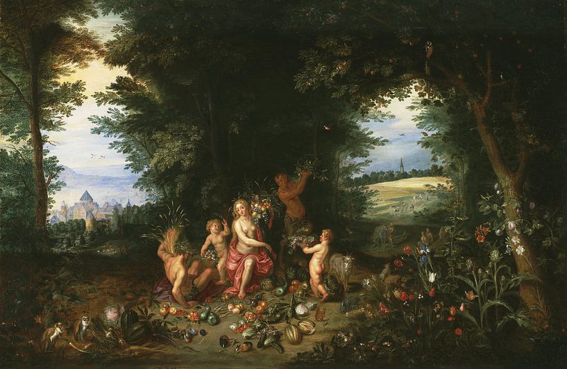 Landschaft mit Ceres (Allegorie der Erde), Jan Brueghel der Jüngere, Hendrik van Balen von Meisterhafte Meister