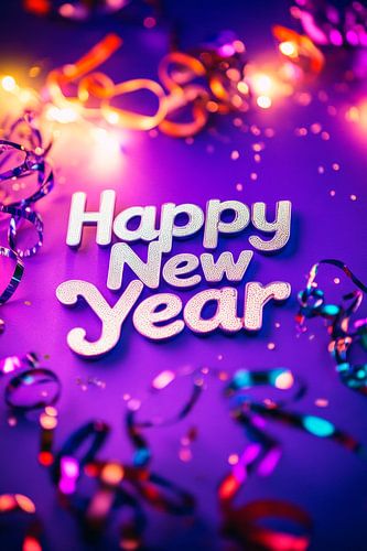 Célébration du Nouvel An avec des éléments de décoration colorés