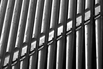 Orgelpijpen zwart-wit