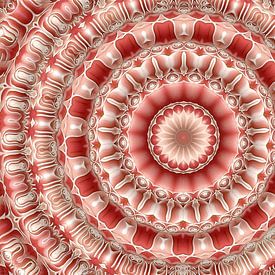 Royal Red (3D Retro Mandala in Rood) van Caroline Lichthart