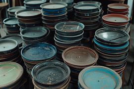 Stacked film rolls in various colours by Art & Soul Creations