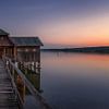 Boathouse in the Ammersee by Toon van den Einde
