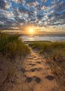 Beach at sunset by Jeroen Lagerwerf thumbnail