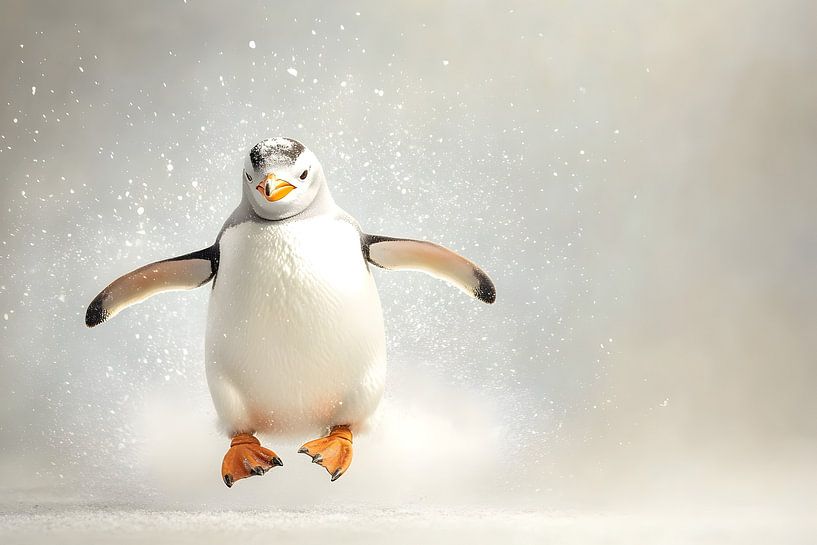 Pingouin dans la neige par Heike Hultsch
