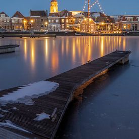 Hafen von Blokzijl im Winter von Henri van Rheenen