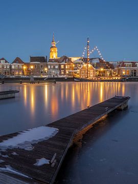 Haven van Blokzijl in de Winter van Henri van Rheenen