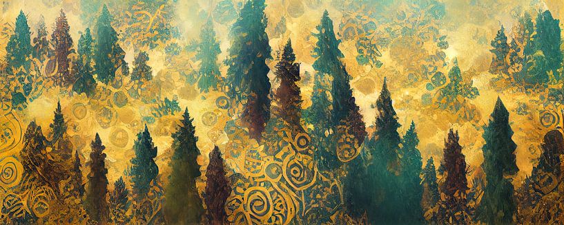Un rêve naturel dans le style de Gustav Klimt par Whale & Sons