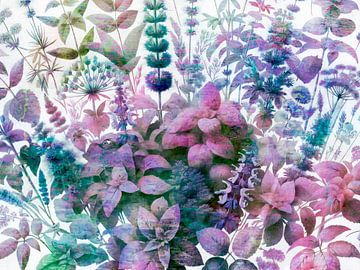Modern and abstract Japandi Botany Colourful
