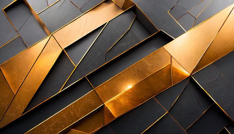 Goud met zwart in kunst van Mustafa Kurnaz