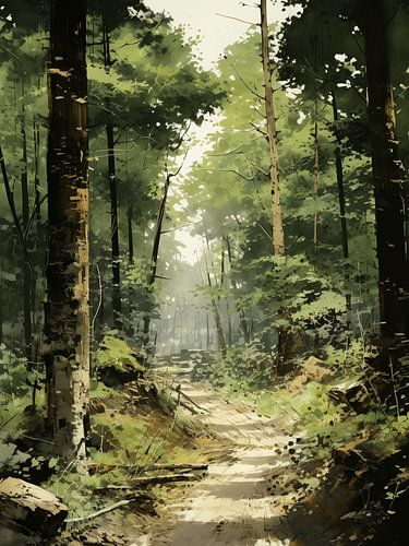 bospad natuur rustig vredig bomen schoonheid mystiek