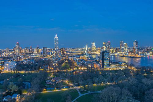 The skyline van Rotterdam vanaf de Euromast