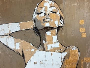 Vrouwenportret | Elegance in Serenity van De Mooiste Kunst