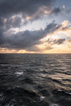 Beams of light over the Kattegat | A vertical portrait of the sea