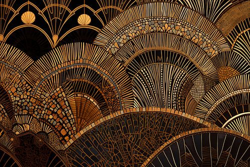 Abstracte Gouden Boogmotieven