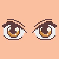 Pixel Art Anime-Augen
