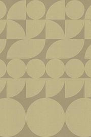 Abstracte geometrische vormen in neutrale kleuren. Patroon in zand en tabak. van Abstract Minimalist Art