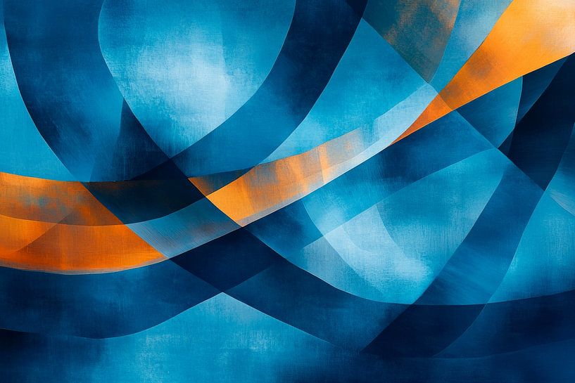 Chuchotement bleu - courants lumineux Vagues de silence par Poster Art Shop