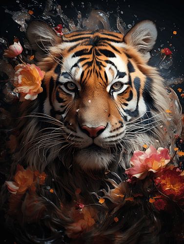 Tiger in blossom