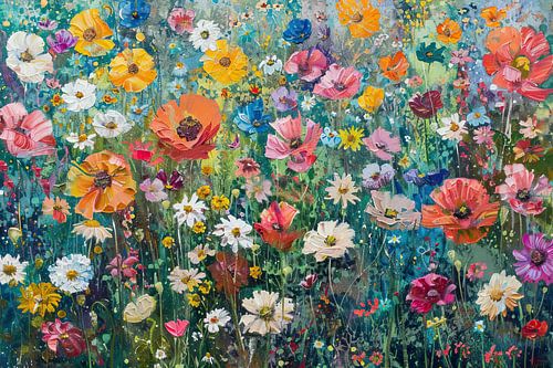 Field of flowers in bloom