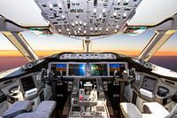 Boeing 787 Cockpit gedurende de vlucht - 1