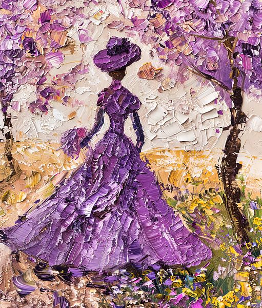 Frau mit Blumen von Egon Zitter