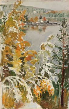 Herfstlandschap, eerste sneeuw, 1897, Akseli Gallen-Kallela