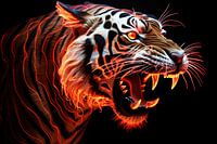 Leuchtendes Neon-Tigerchen