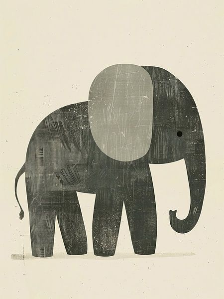 éléphant mignon par haroulita