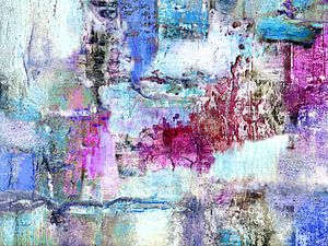 buntes Mauerwerk blau pink