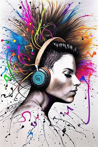 Woman with headphones